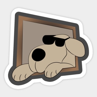 Dog with sunglasses Sticker